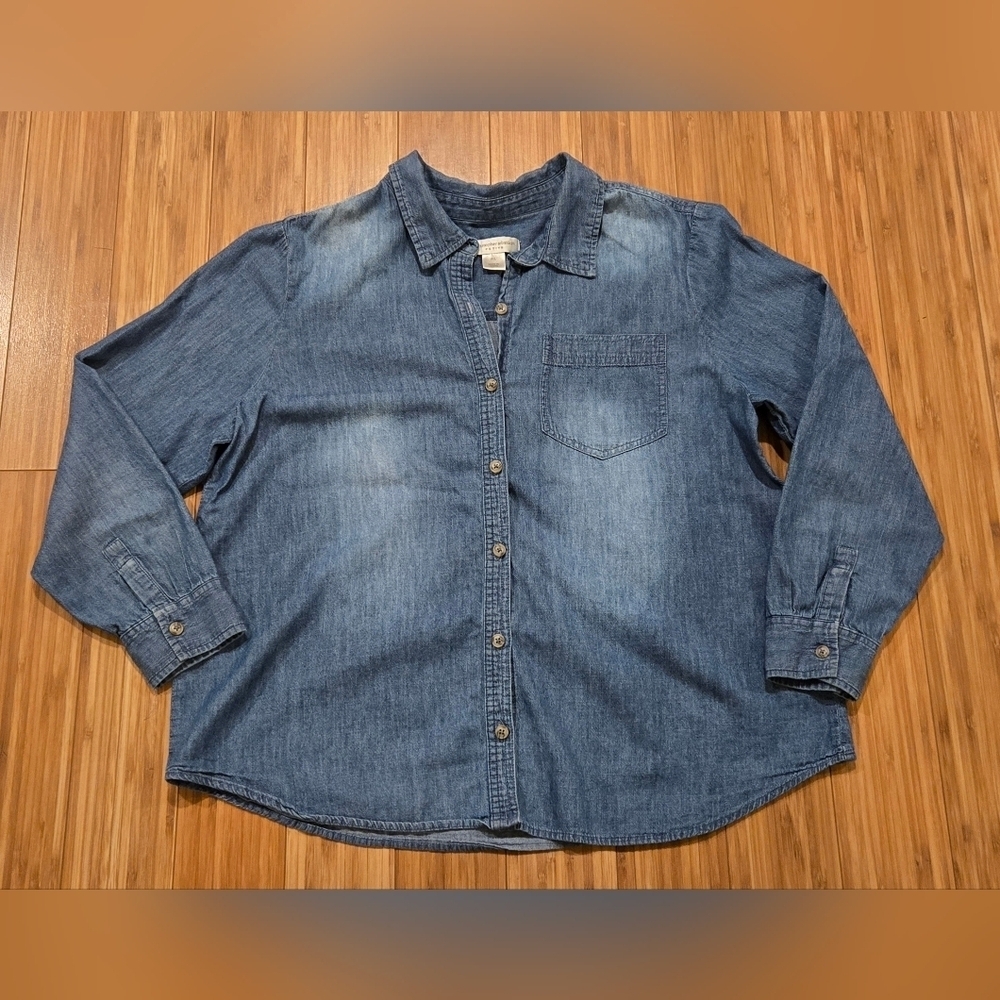Christopher & Banks Denim Button-Up Shirt